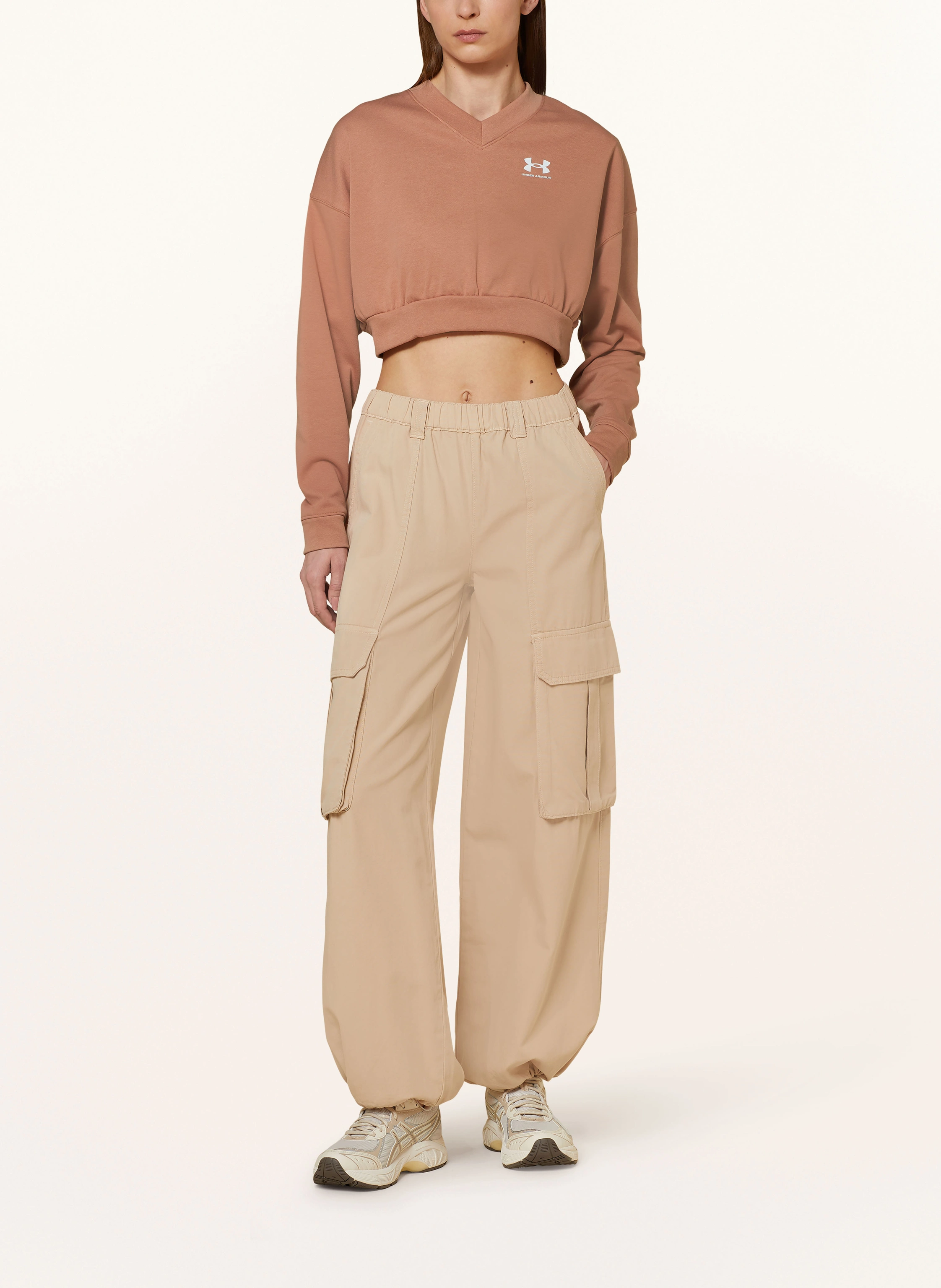 UNDER ARMOUR Cropped-Sweatshirt UA RIVAL TERRY