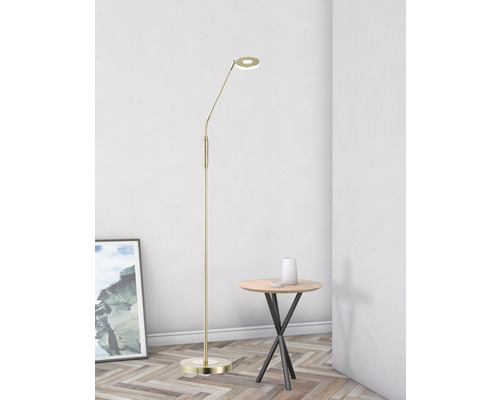 LED vloerlamp CCT + dimbaar 760 lm 2700/3350/4000 KH 150 cm Dent messingkleurig/mat/gepolijst