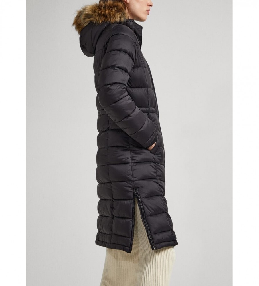 Casaco longo preto Pepe Jeans May