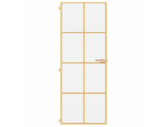 VIDAXL - Porte verre Porte intérieure mince doré 76x201,5 cm verre trempé alumini...
