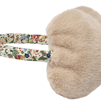 Sofie Schnoor Ohrenwärmer - Beige m. Blumen