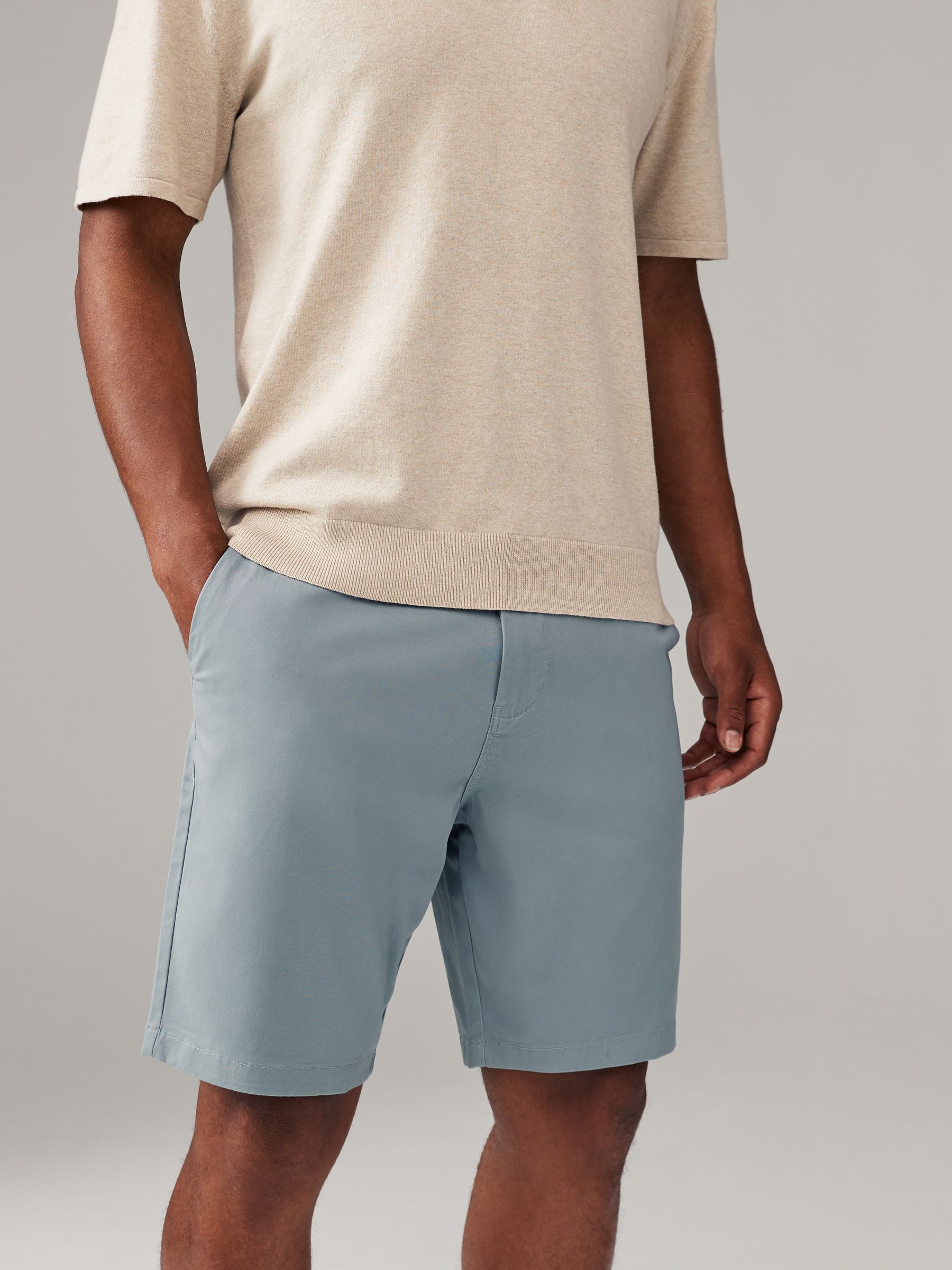 Pastelkleurig - Straight fit - Set van 4 chinoshorts met stretch