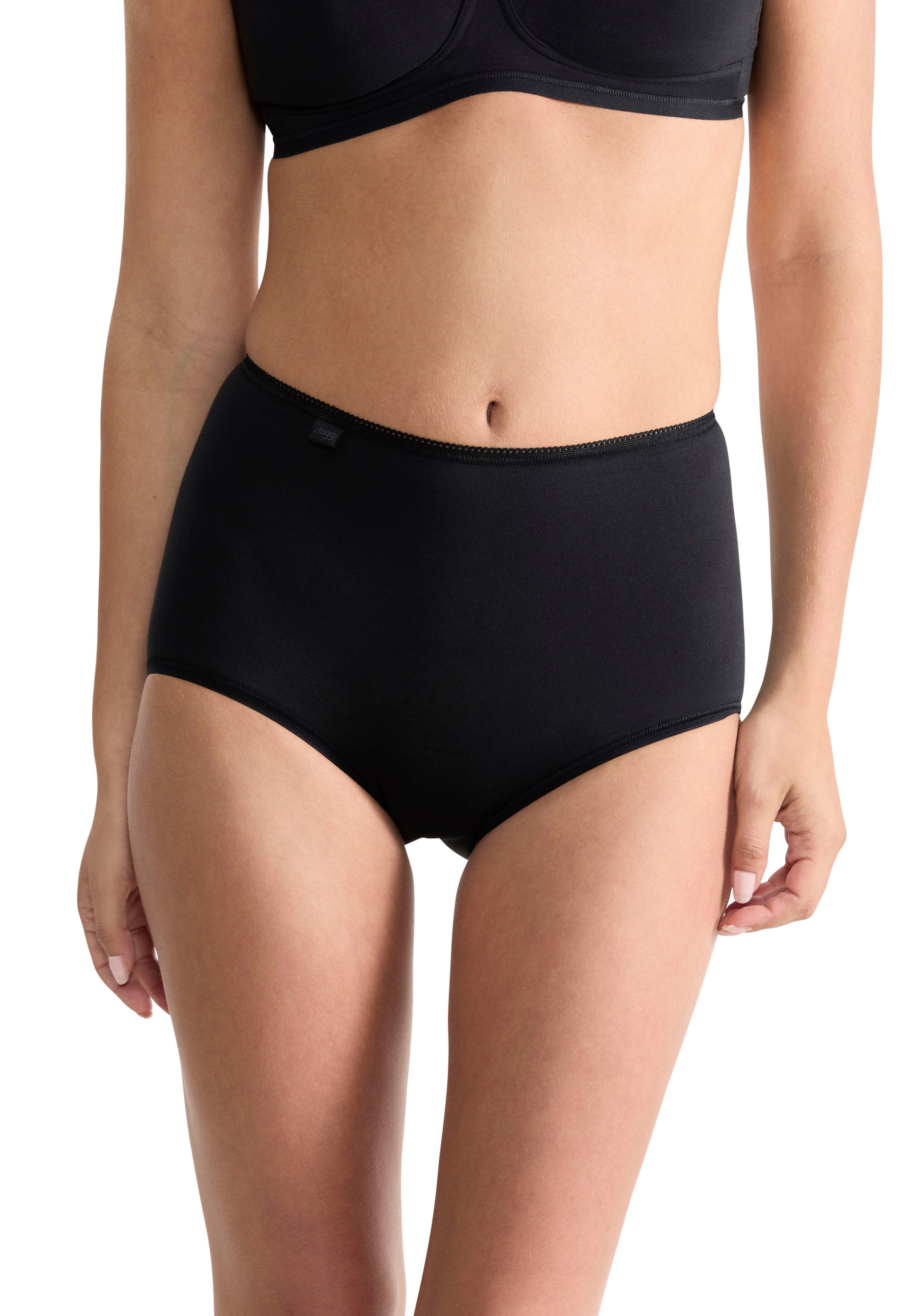 sloggi Maxislip »24/7 Cotton«, höher geschnittene Passform, elastisch, Spitze, blickdicht, weich