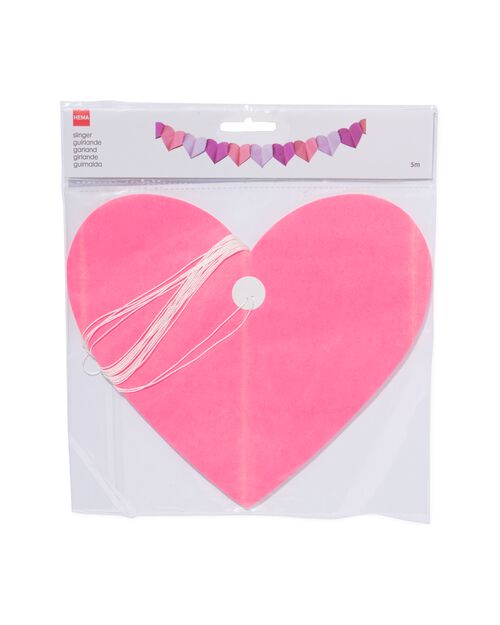 guirlande papier coeurs 5m