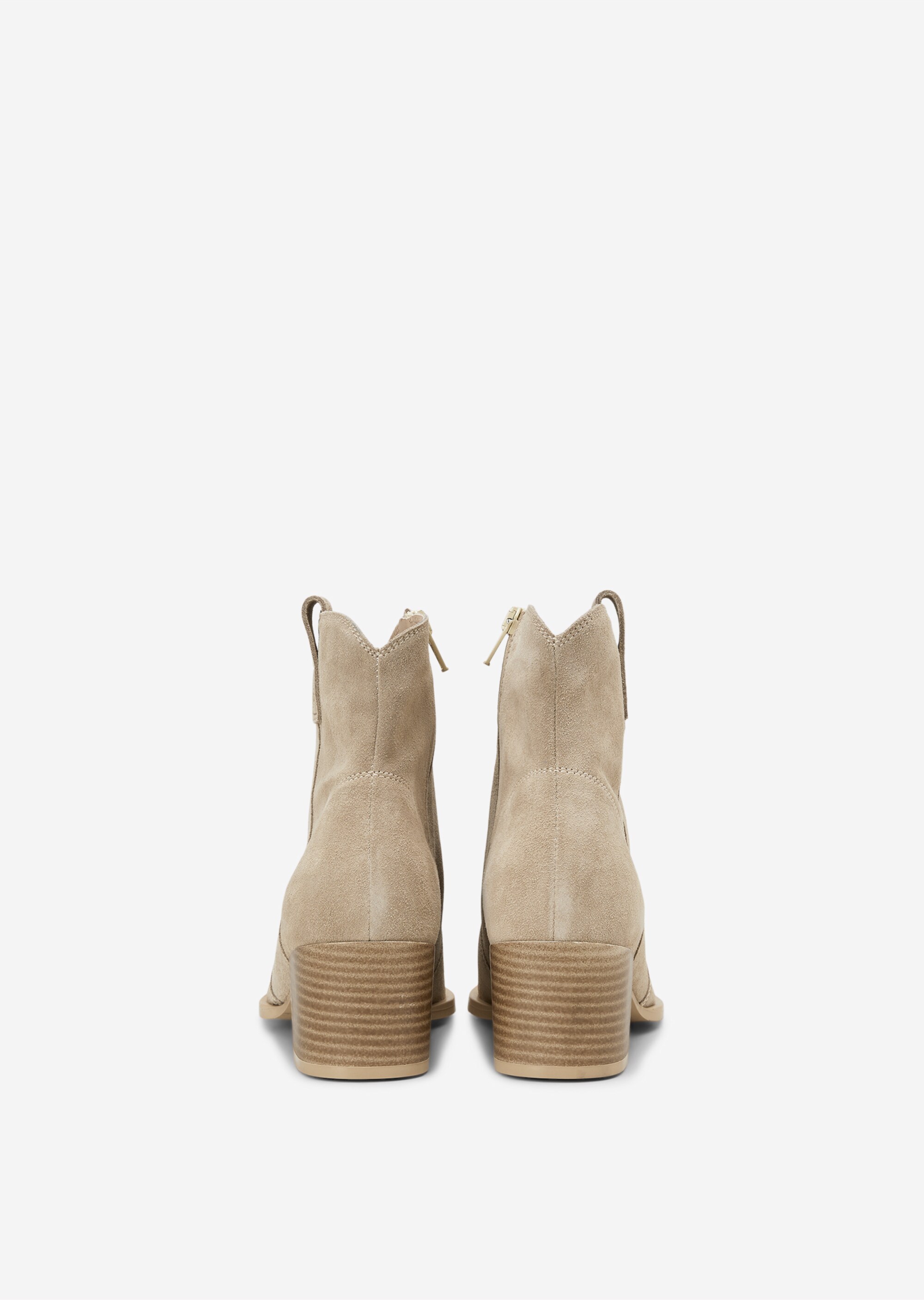 Western-Stiefelette aus softem Velours-Rindleder
