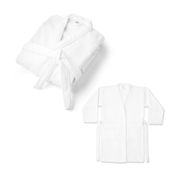 hi!dea 95053 - Peignoir en coton (82%) et coton recyclé (18%) (350 g/m²)