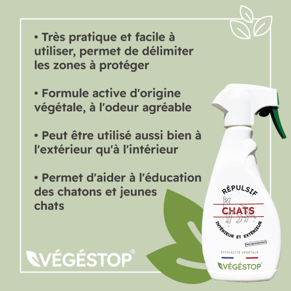 Répulsif Chats - Spécial intérieur & extérieur - 500 ml