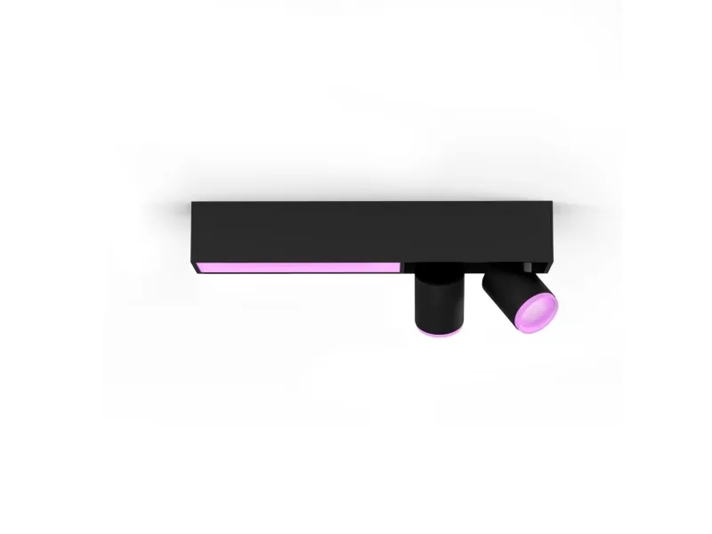 Philips Hue White and Color Ambiance Centris - Loftsspotlys - LED-lyspære/LED x 3 - 16 millioner farver - 2000-6500 K - sort