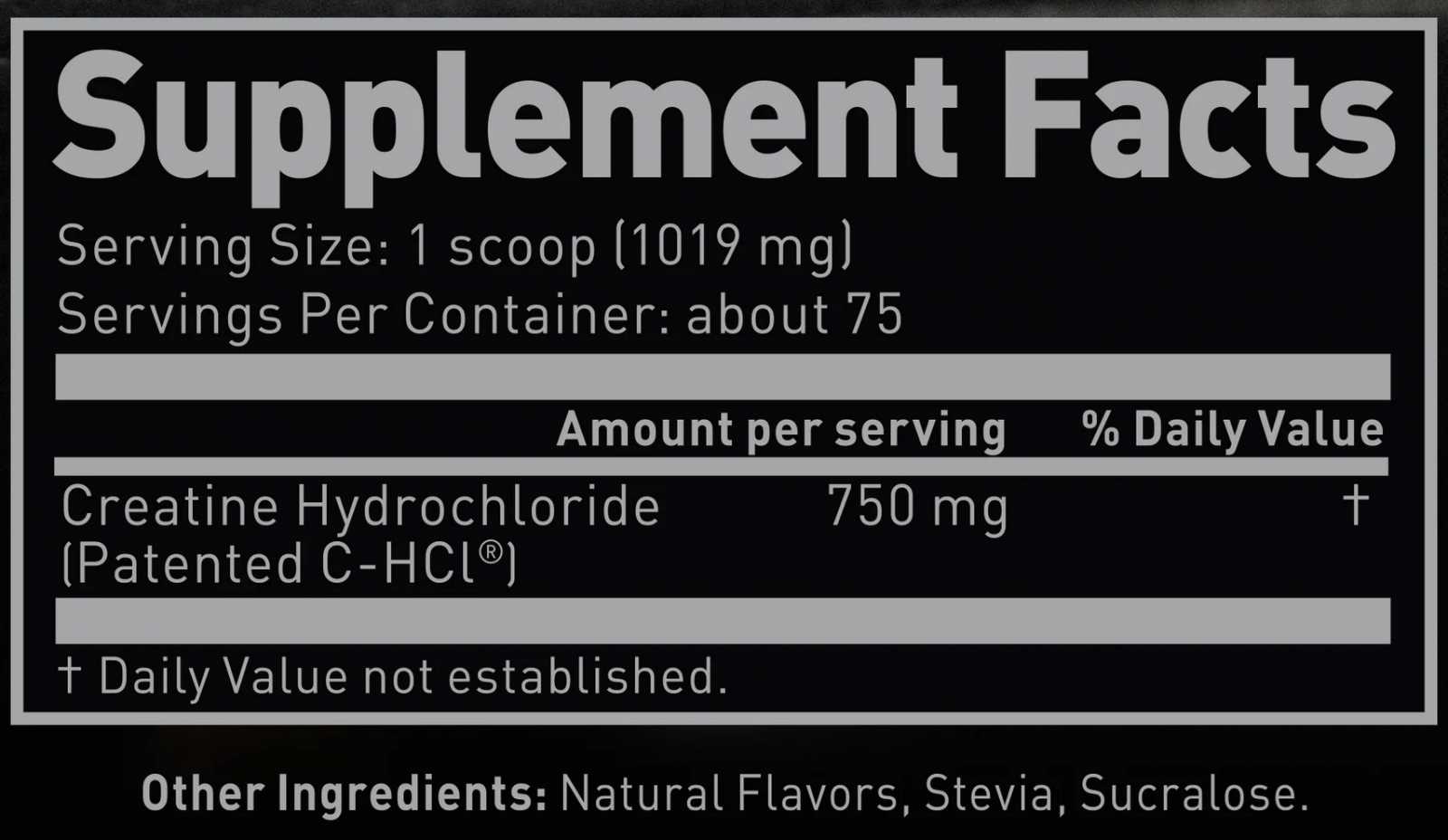 Kaged Muscle Creatina HCL - C-HCl 75 cápsulas vegetais