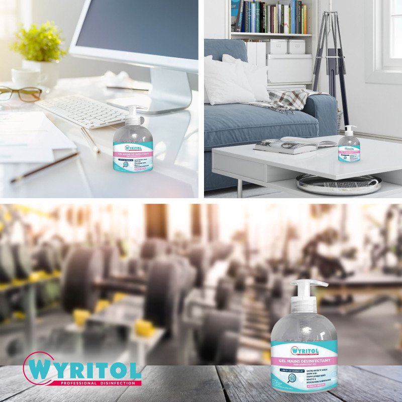 Gel hydroalcoolique désinfectant Wyritol Professional Desinfection - Flacon de 300 ml