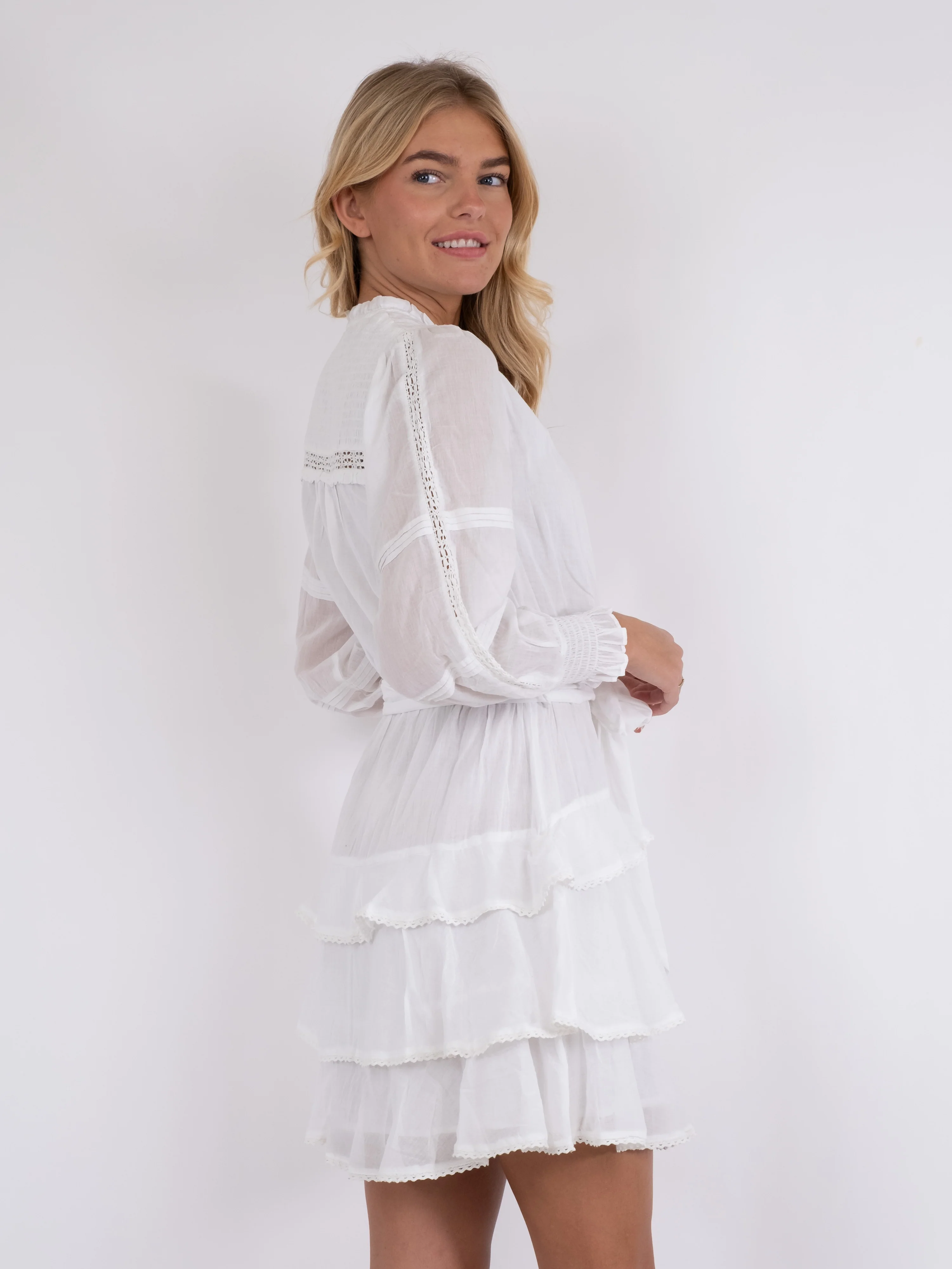 Neo Noir  Ada S Voile kjole - Hvid