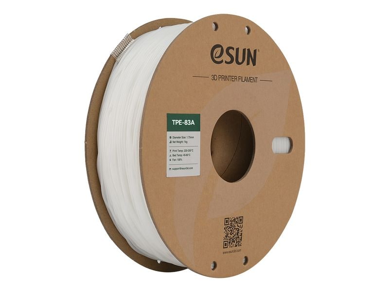 eSun Filament TPU-83A Weiss 1.75 mm 1 kg TPU-83A Filament