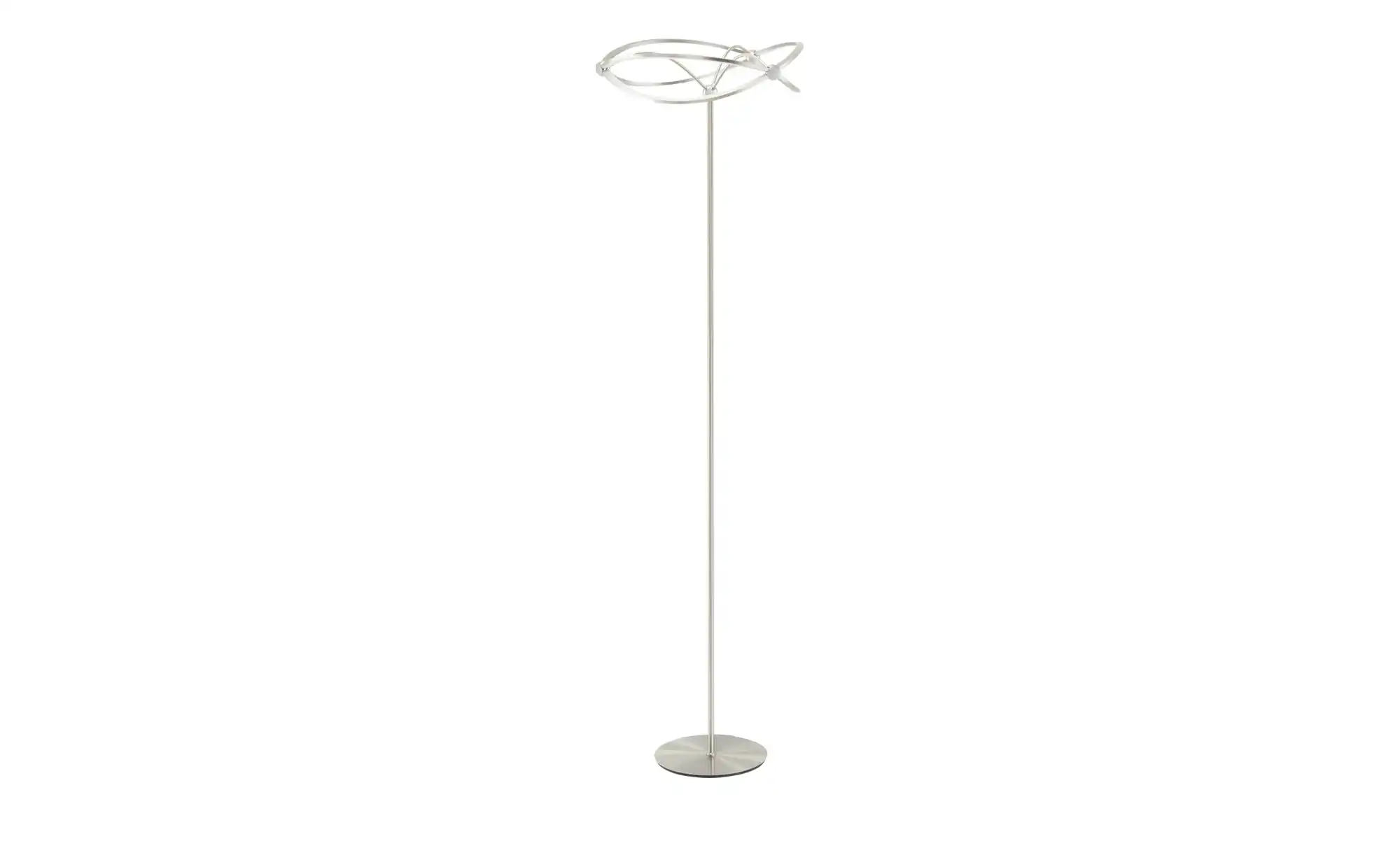 Trio LED-Stehleuchte, Nickel-matt, geschwungen