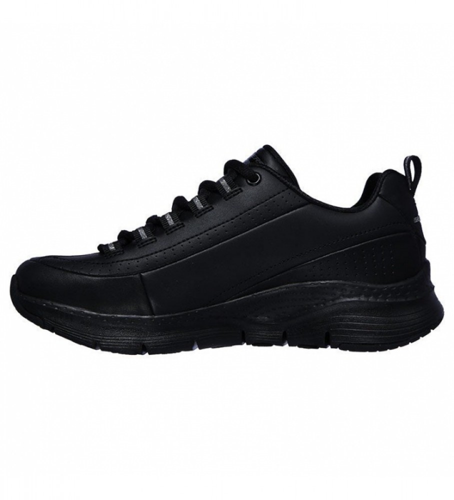 Tênis Skechers Arch Fit Citi Drive de couro, preto