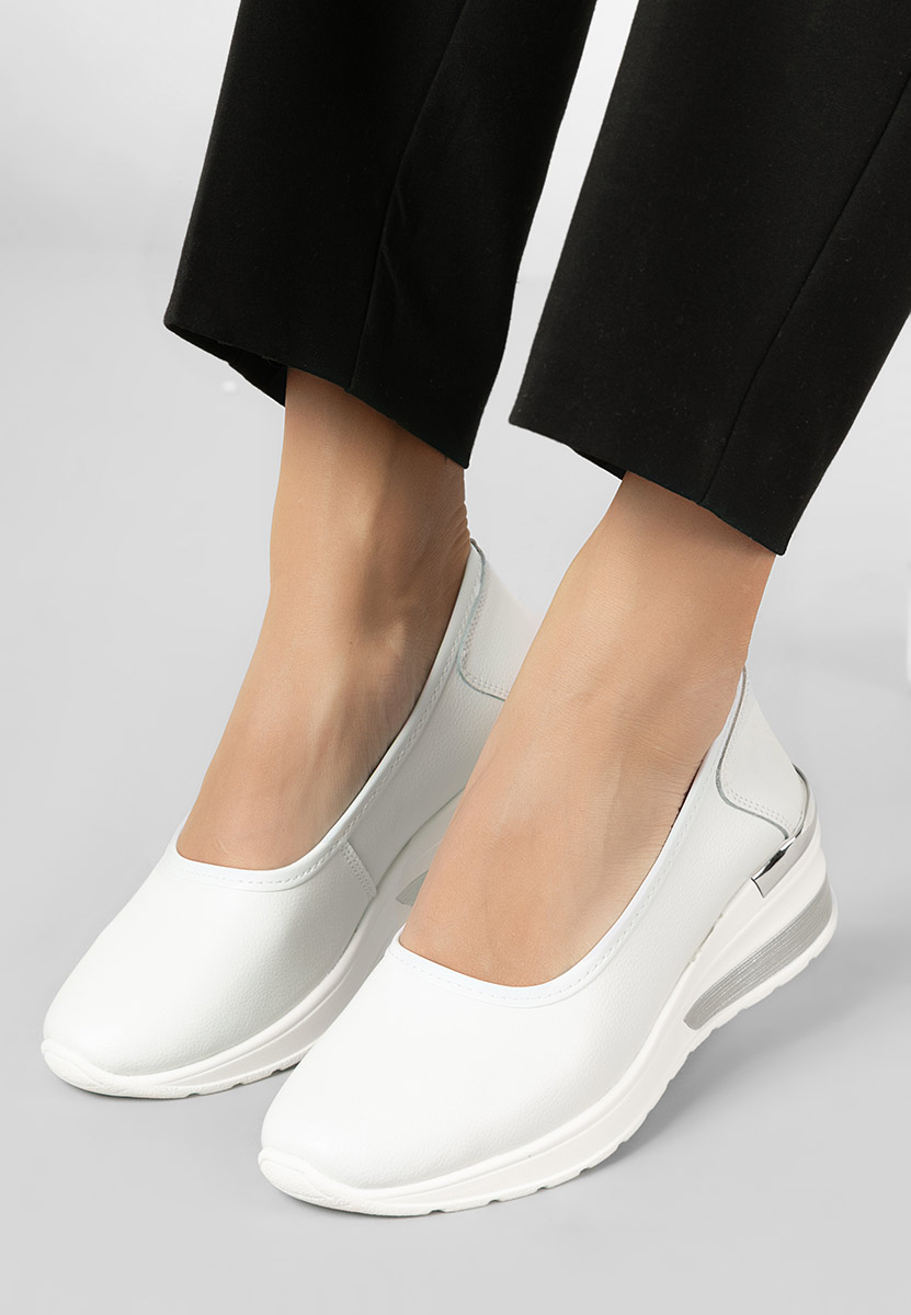 Chaussures à plateforme blancs Morgan