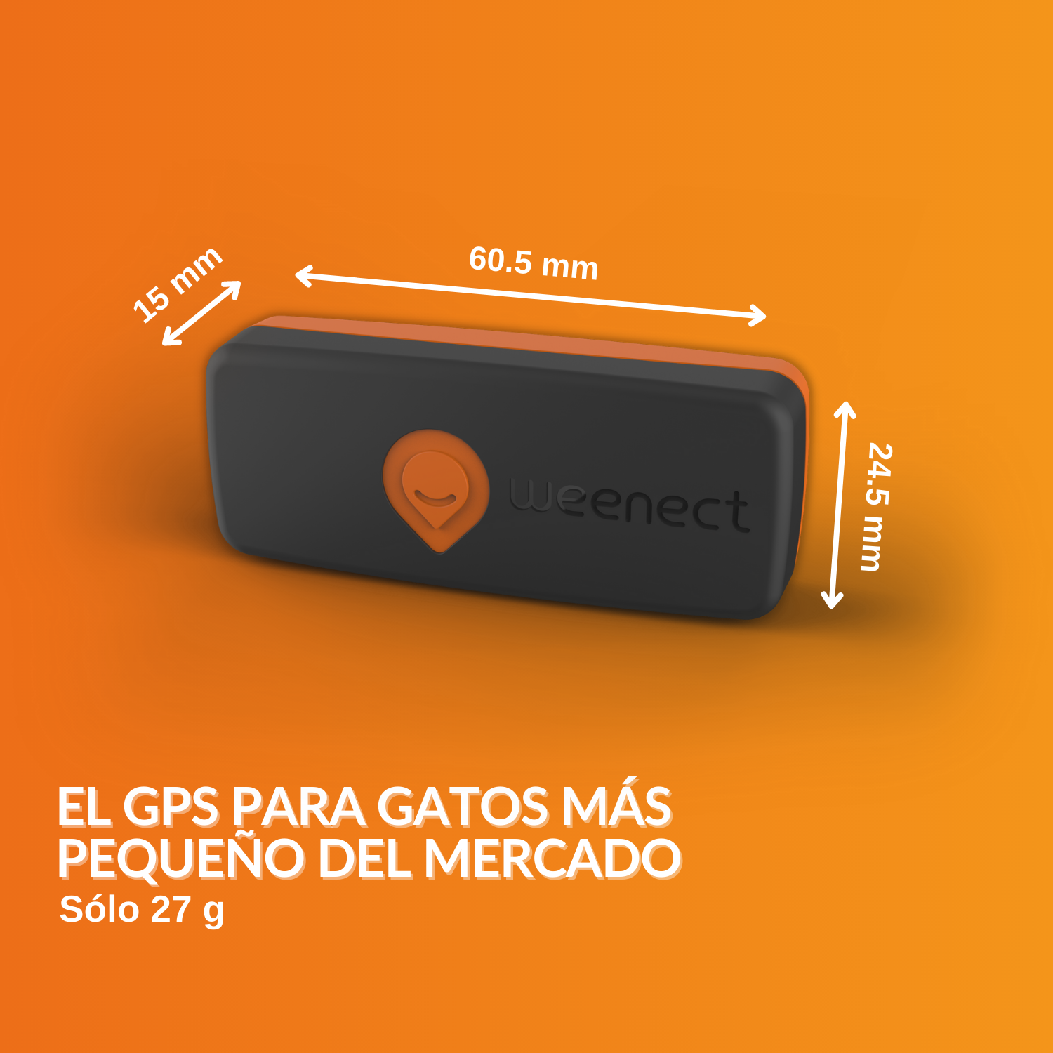 Weenect XS - GPS para Gatos (Preto)