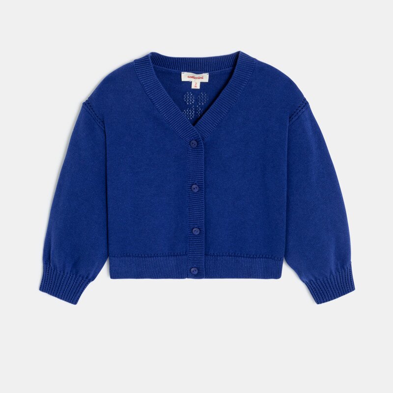 Cardigan bébé fille bleu en tricot Catimini Bleu