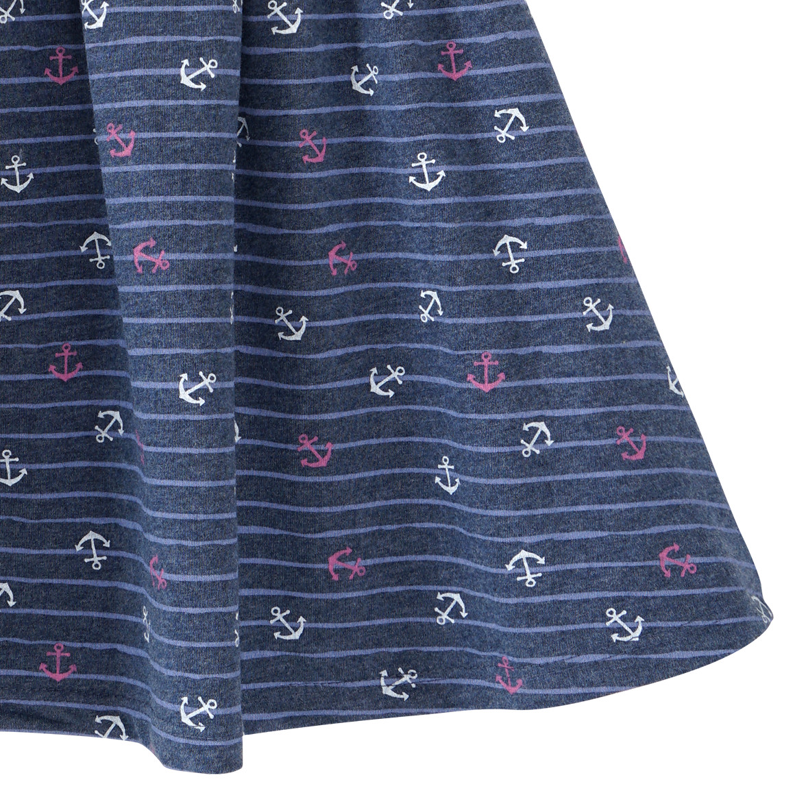Topolino Mädchen Kleid mit Anker-Allover dunkelblau