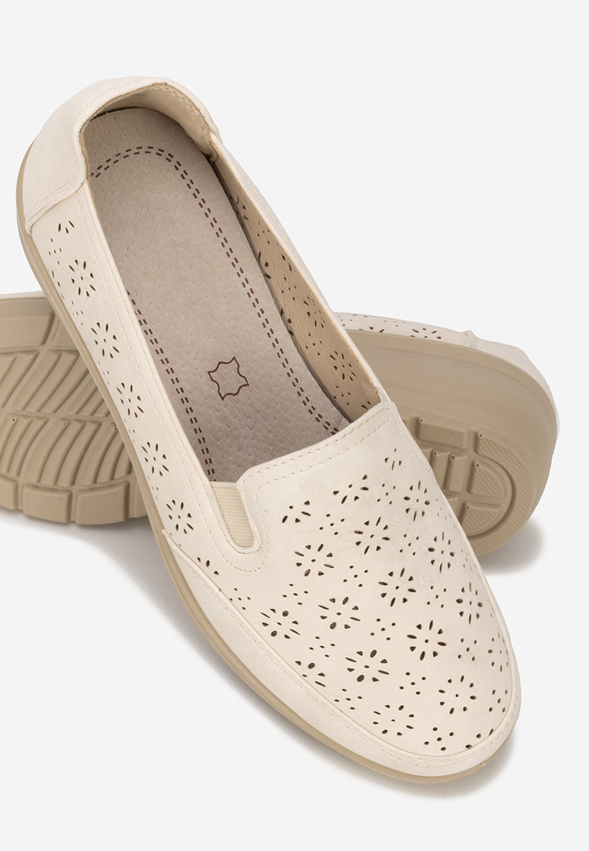 Mocassins femme beige Shamia