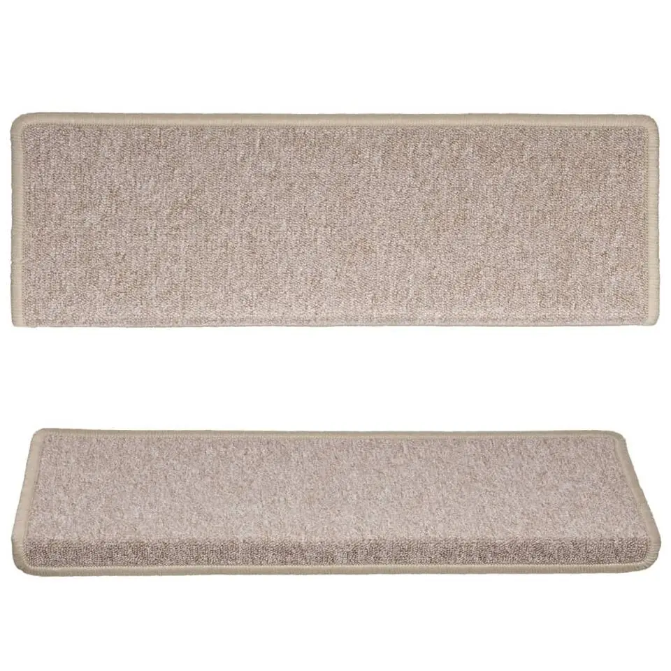 vidaXL - Tapijt Traptrede - Taupe - Polypropyleen