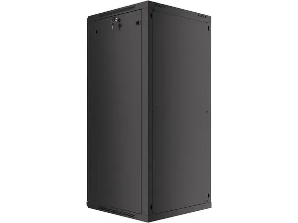 Lanberg - Rack kabinet - vægmonterbar - sort, RAL 9004 - 27U - 19