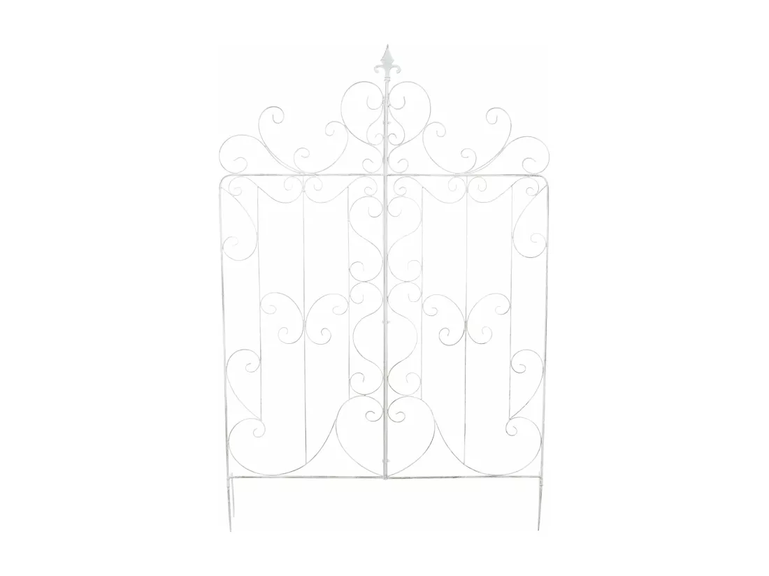Treillis décoration de jardin métal blanche 99 x 1 x 133 cm 10_0003893