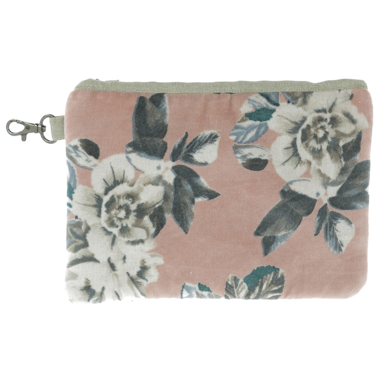 En Fil d'Indienne Trousse plate Anémone blush - 20x13 cm