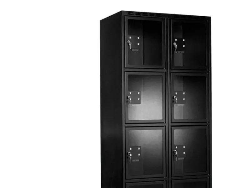 Shoppingskab til butikker og butikscenter 2x400mm med cylinderlås
