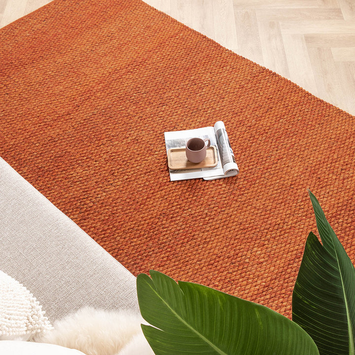 Wollen vloerkleed - Brilliant Terra | Onwijs warm!