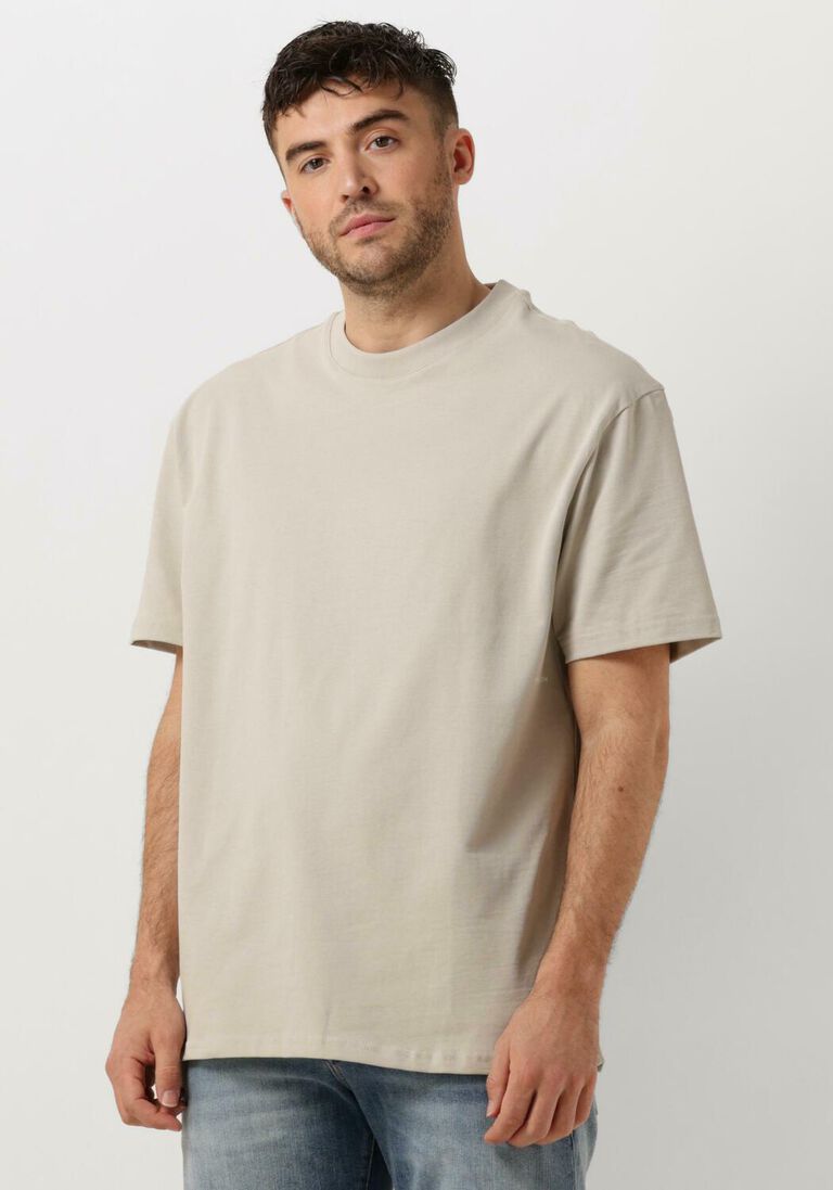 PURE PATH zand pure path t-shirt tshirt with back print and small frontprint