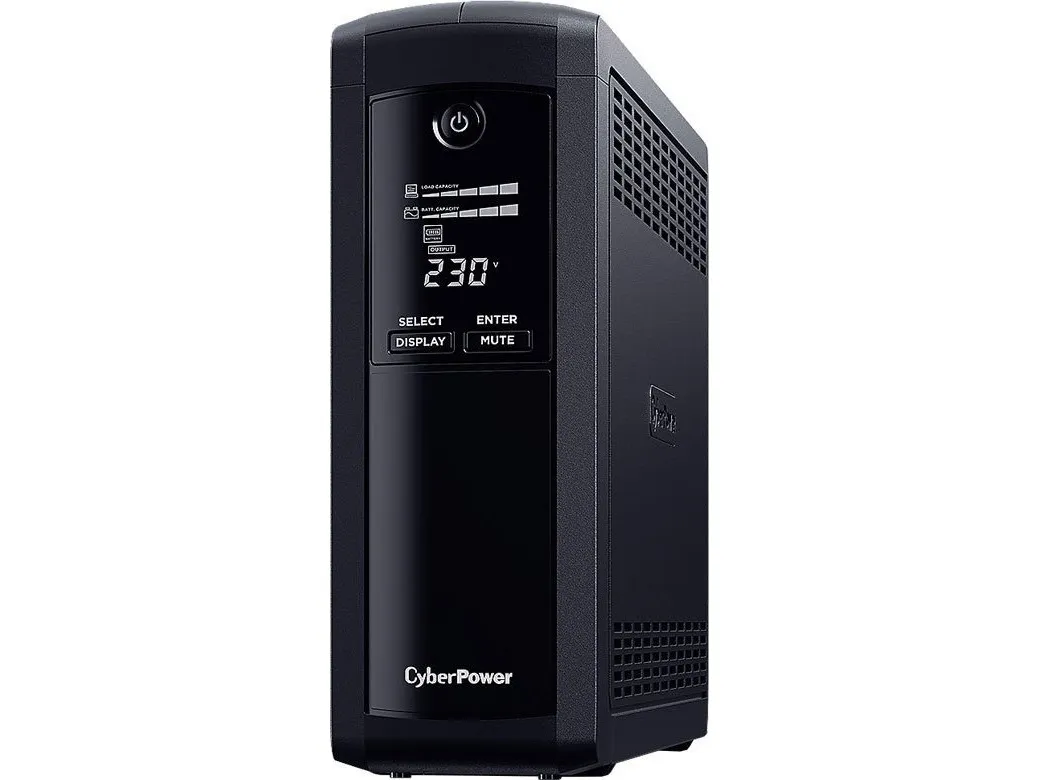 CyberPower Value Pro VP1200ELCD - UPS - AC 230 V - 720 Watt - 1200 VA - 1-faset - 7.2 At - RS-232, USB - output-stikforbindelser: 4 - sort