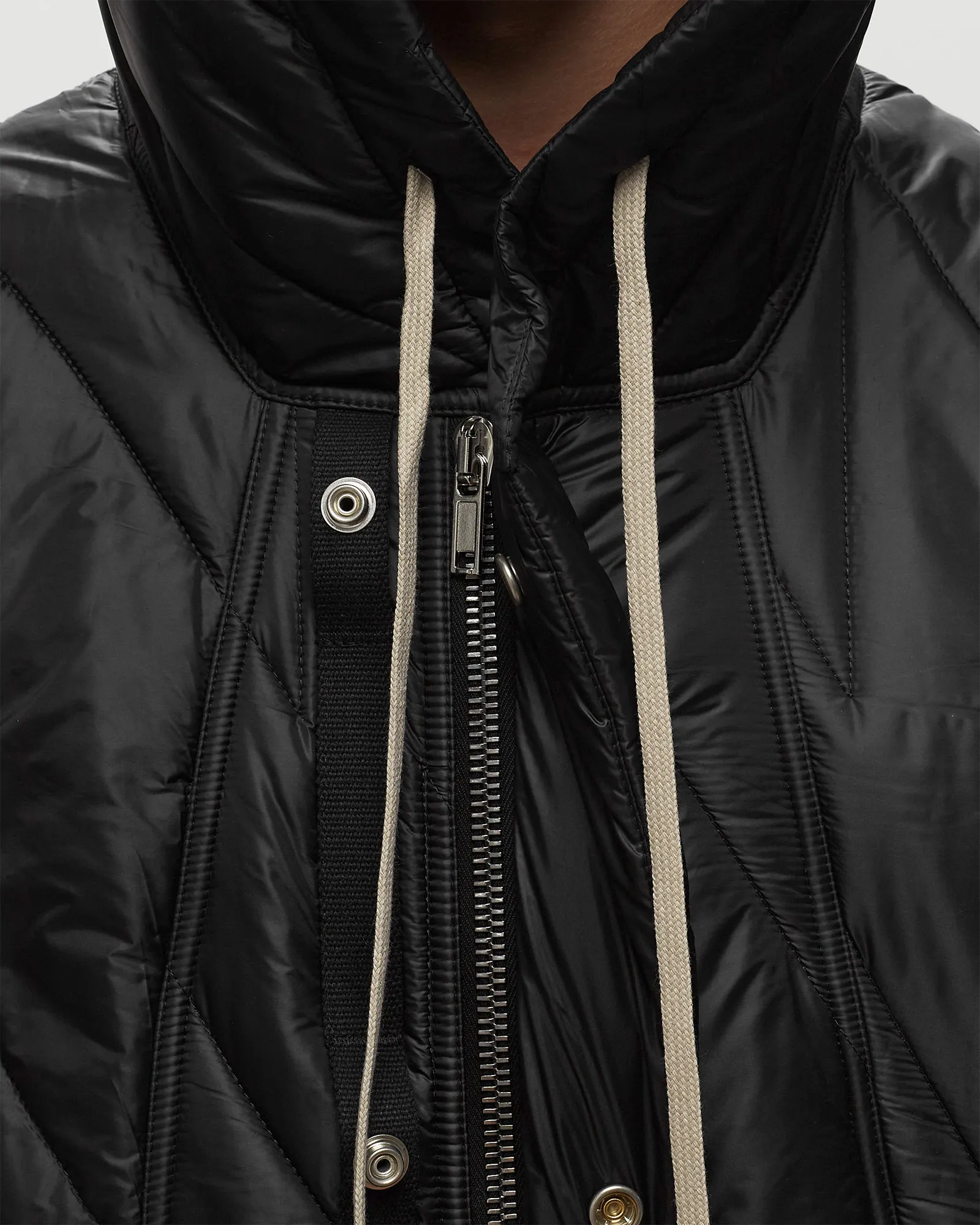Rick Owens DRKSHDW WOVEN PADDED PARKA - FISHTAIL PARKA