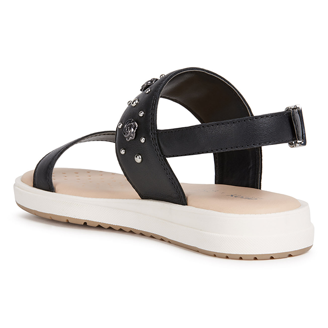Geox Sandales en Cuir Rebecca noires