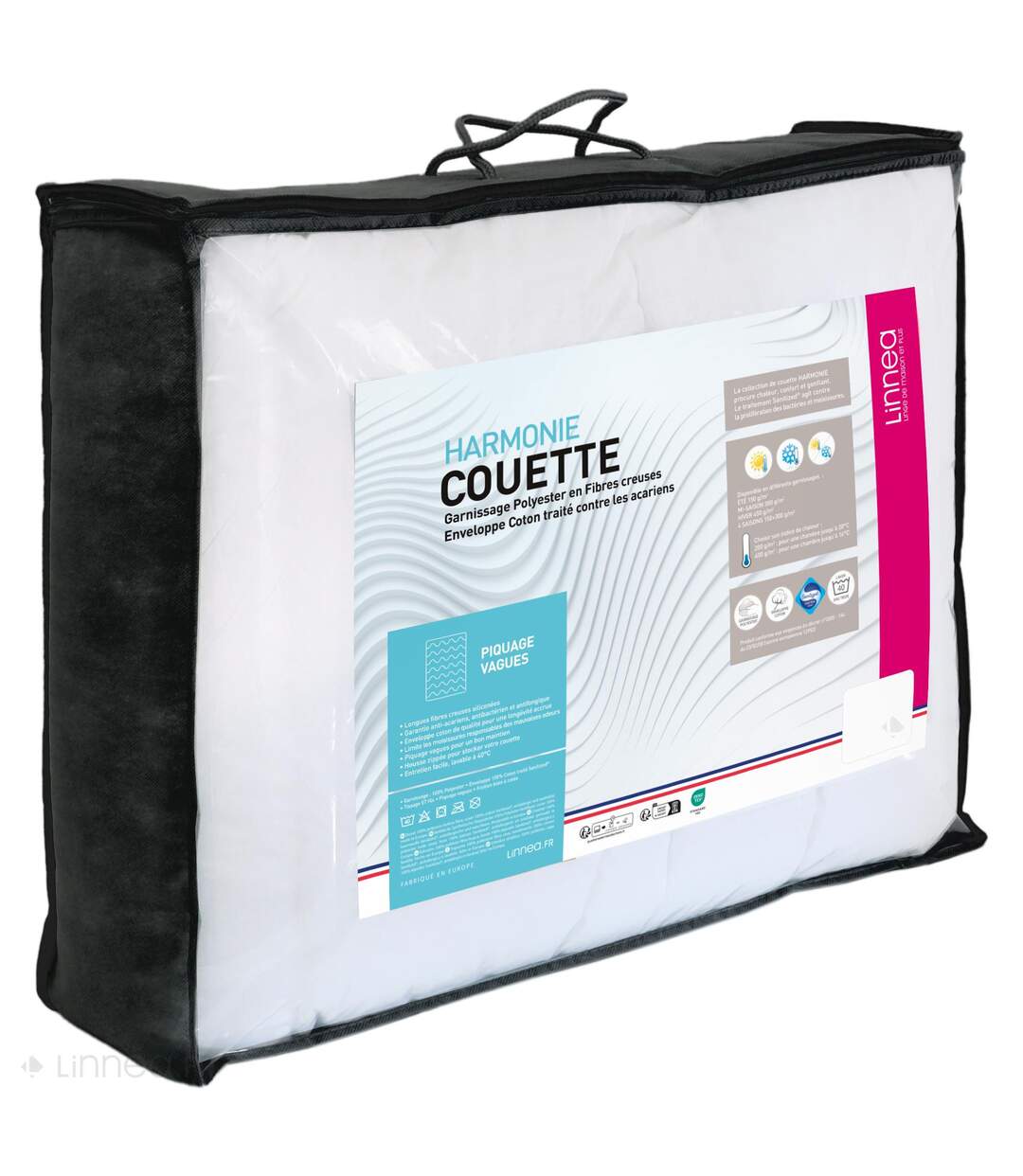 Couette hiver 300x240 cm HARMONIE garnissage fibre polyester 450g/m2