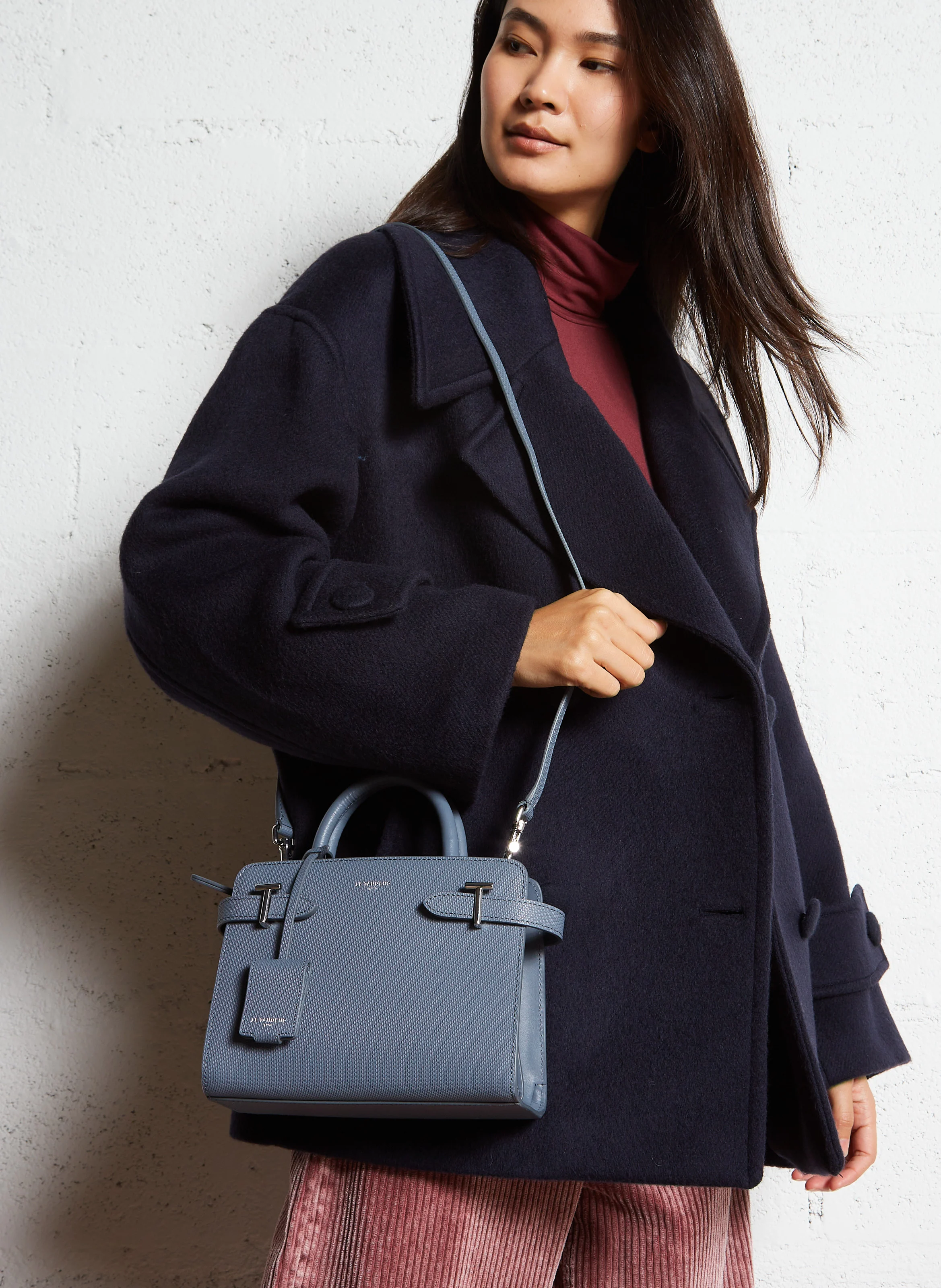 EMILIE - Sac bandoulière en cuir | Bleu