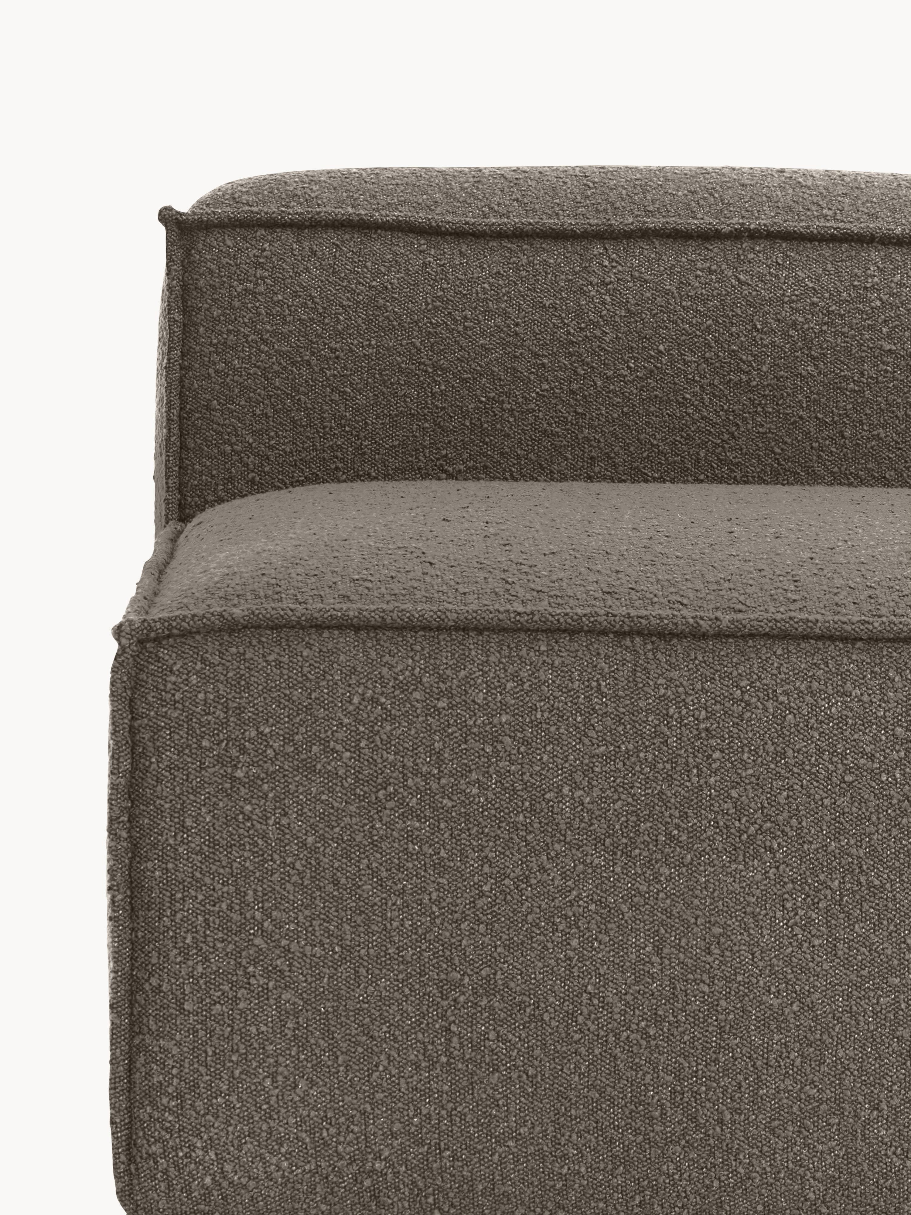 Chaise longue module Lennon uit bouclé