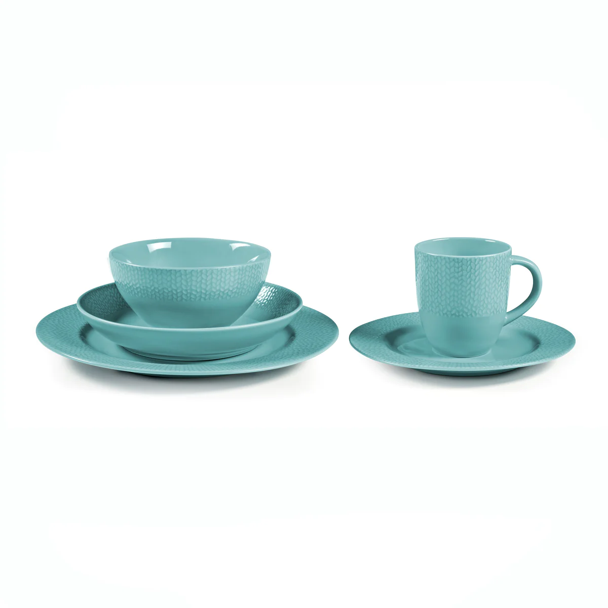 Grain de Malice Turquoise - Assiette dessert 21 cm (lot de 6) Médard d