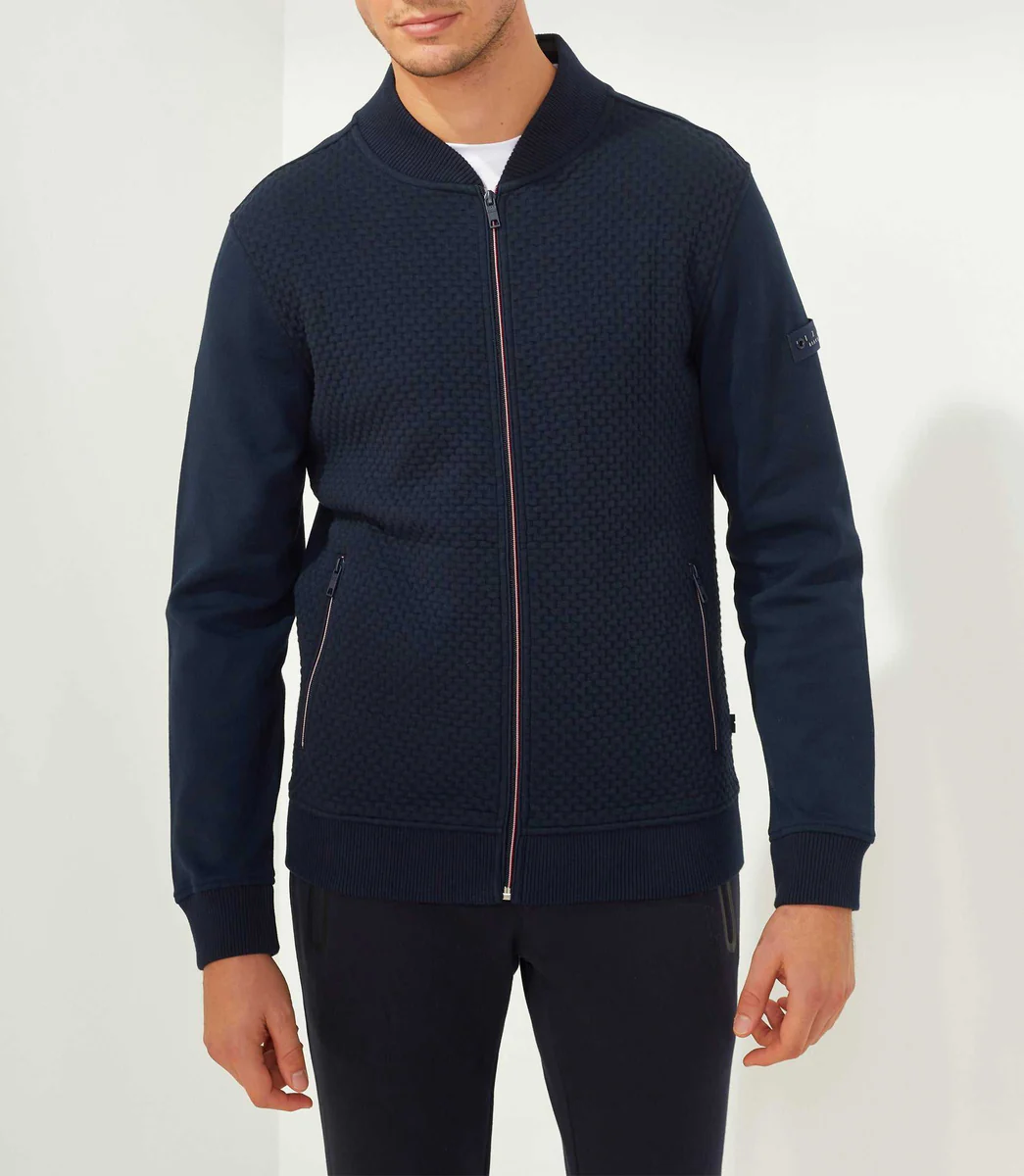 Sweat zippe marine 
