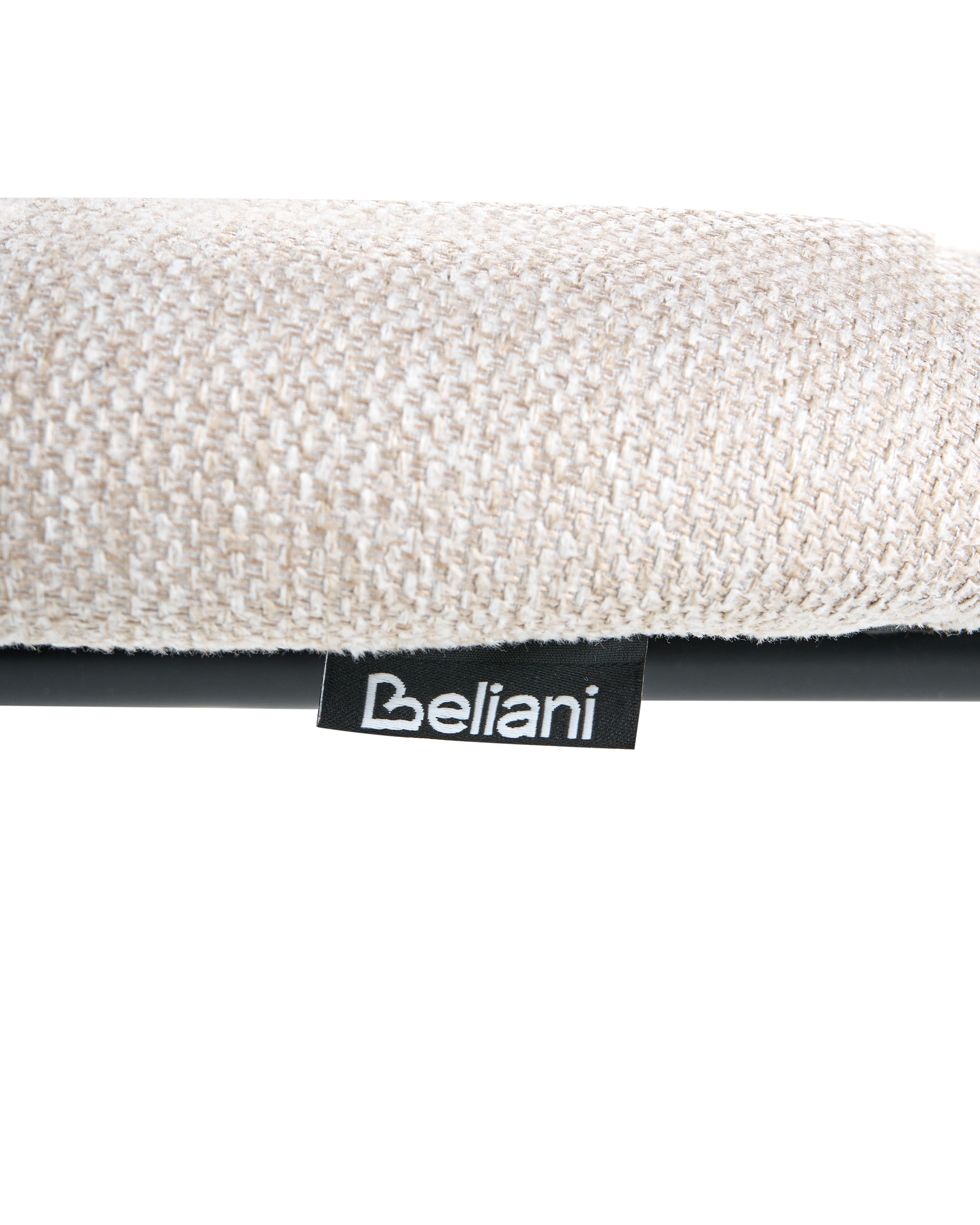 Set van 4 eetkamerstoelen RILEY Stof Lichtbeige
