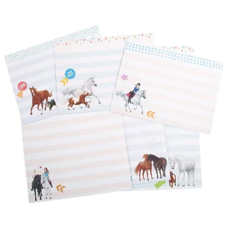 Depesche Miss Melody Briefpapier in Fächermappe, Motiv 2 blau
