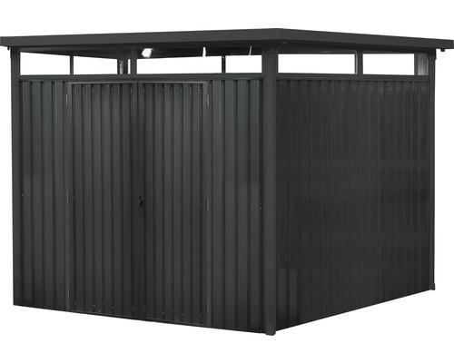Tuinhuis met dakraam 290 x 245 cm antraciet