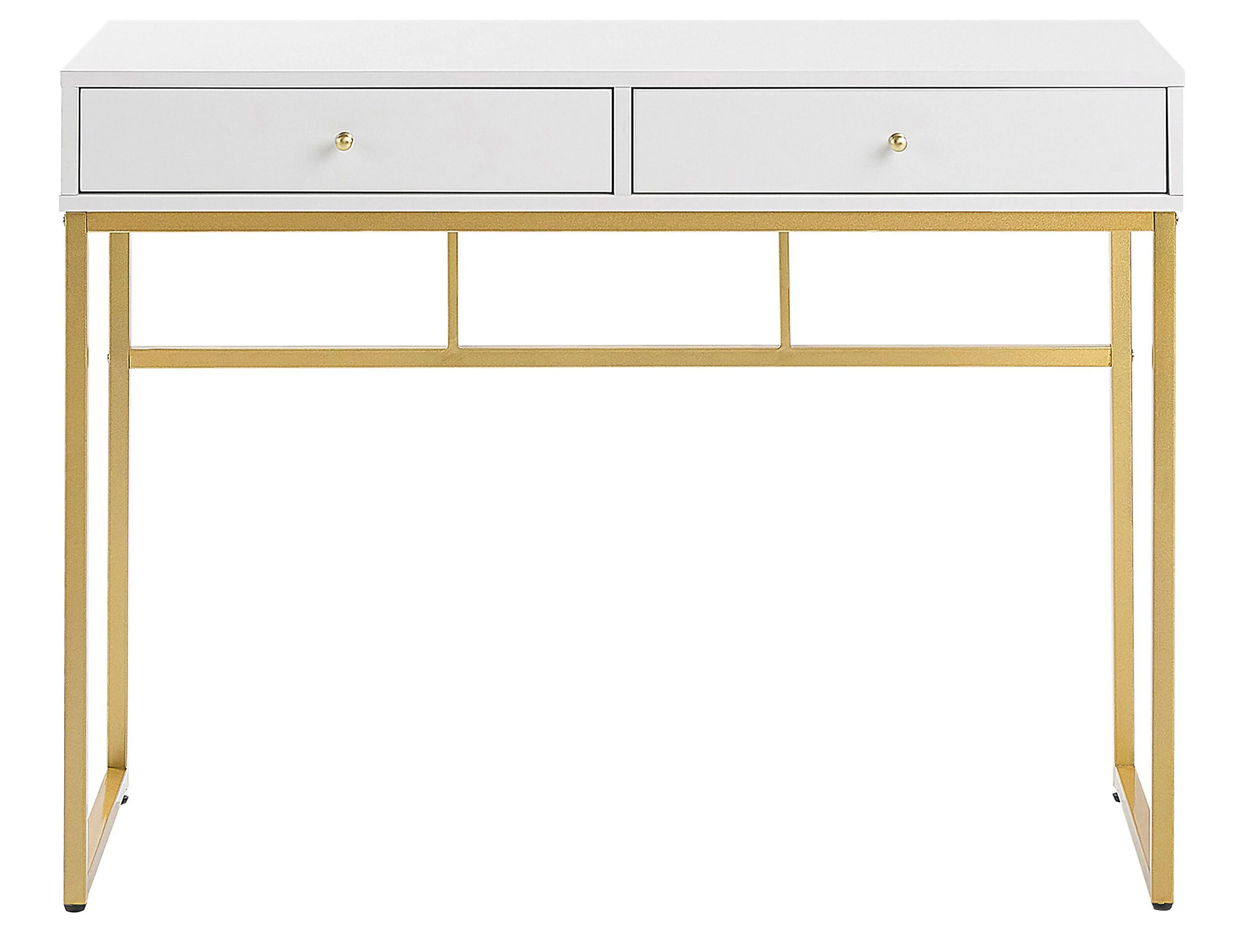 Sidetable DAPHNE Wit/goud 100 cm 48 cm met lades
