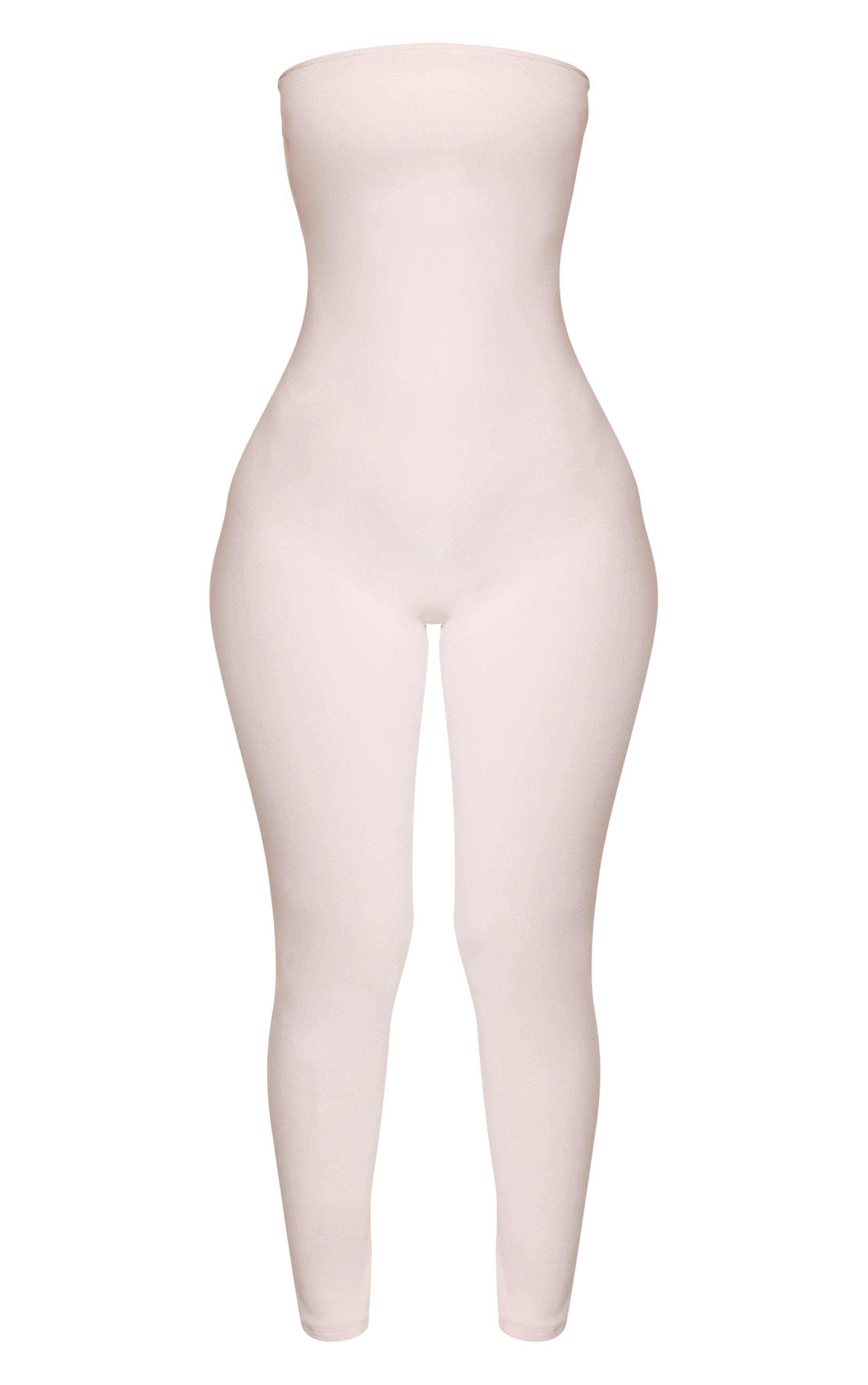 Crème Combinaison Bandeau Ajustée En Jersey Contour Petite