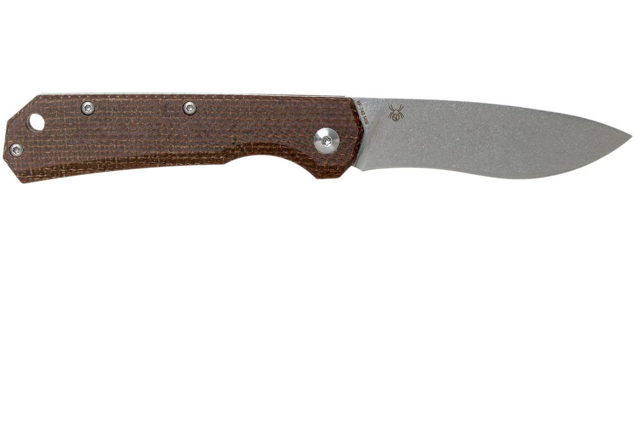 Fox Black Fox Ciol Folding Knife BF-748MIB Dark Brown Micarta zakmes, Denis Simonutti design