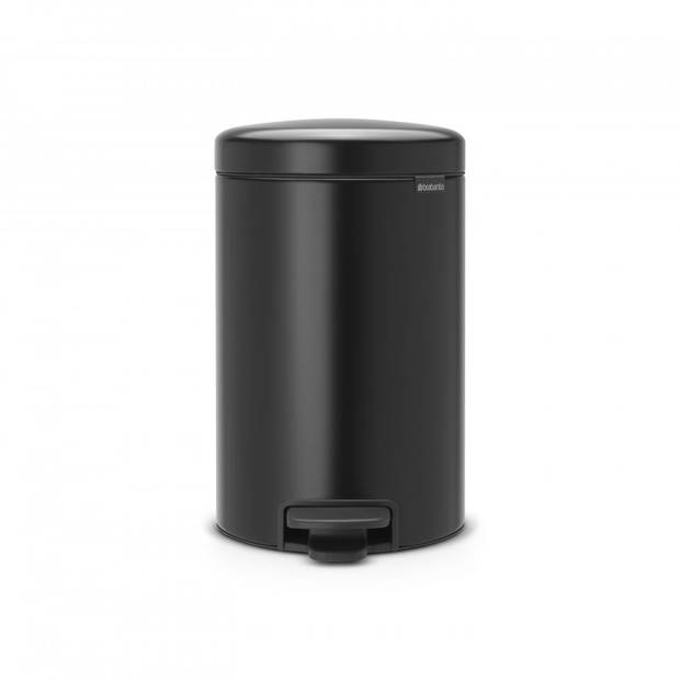Brabantia newIcon pedaalemmer 12 liter met kunststof binnenemmer - Matt Black