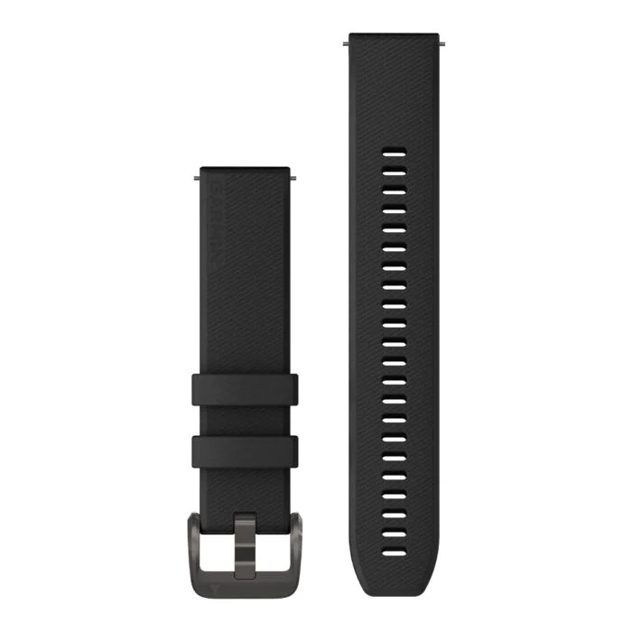 Garmin Unisex Tilbehør til ure/armbånd Quick Release 20 mm Strap (Silicone) Sort