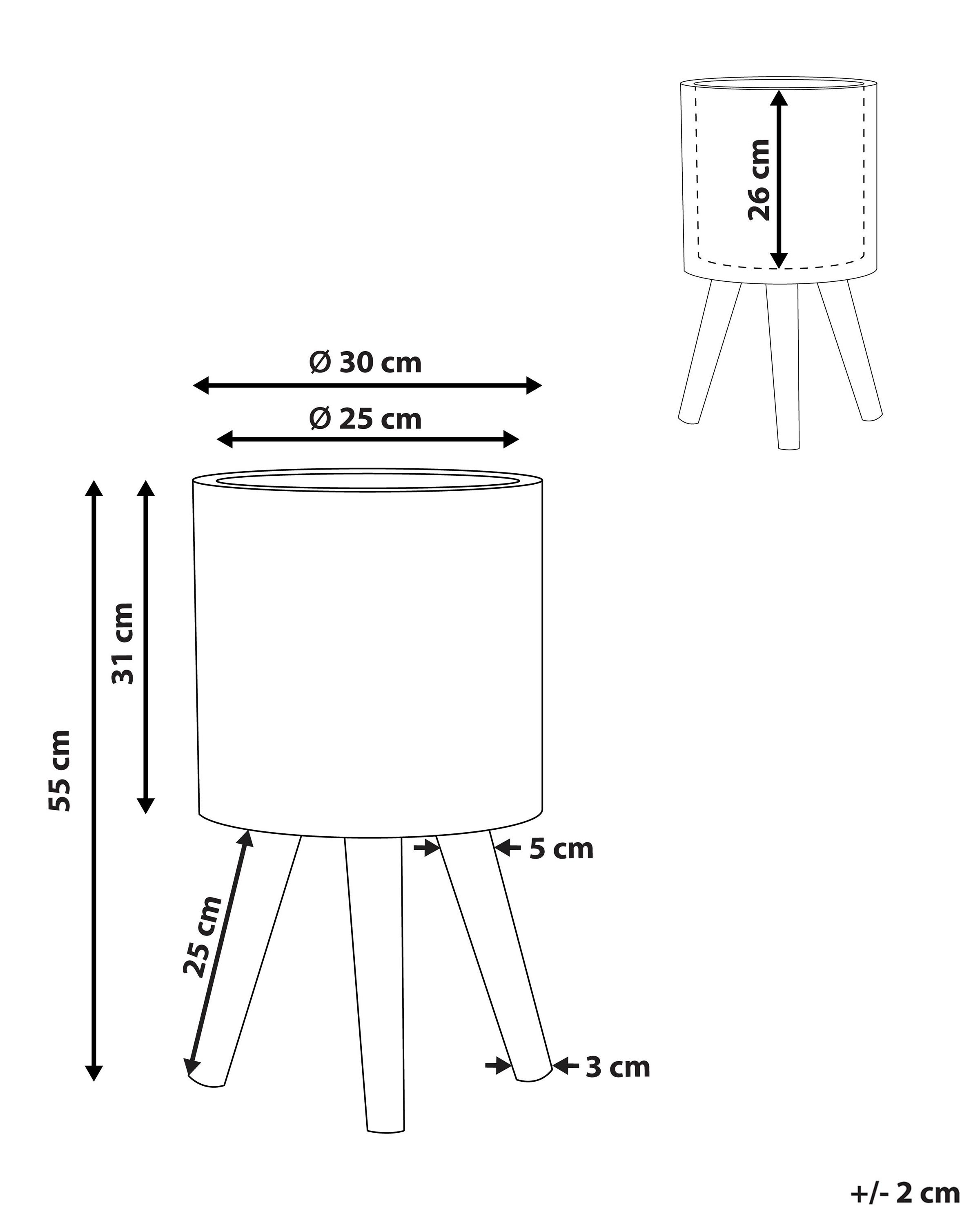 Verhoogde bloempot NAUSA 30 cm Lichtgrijs