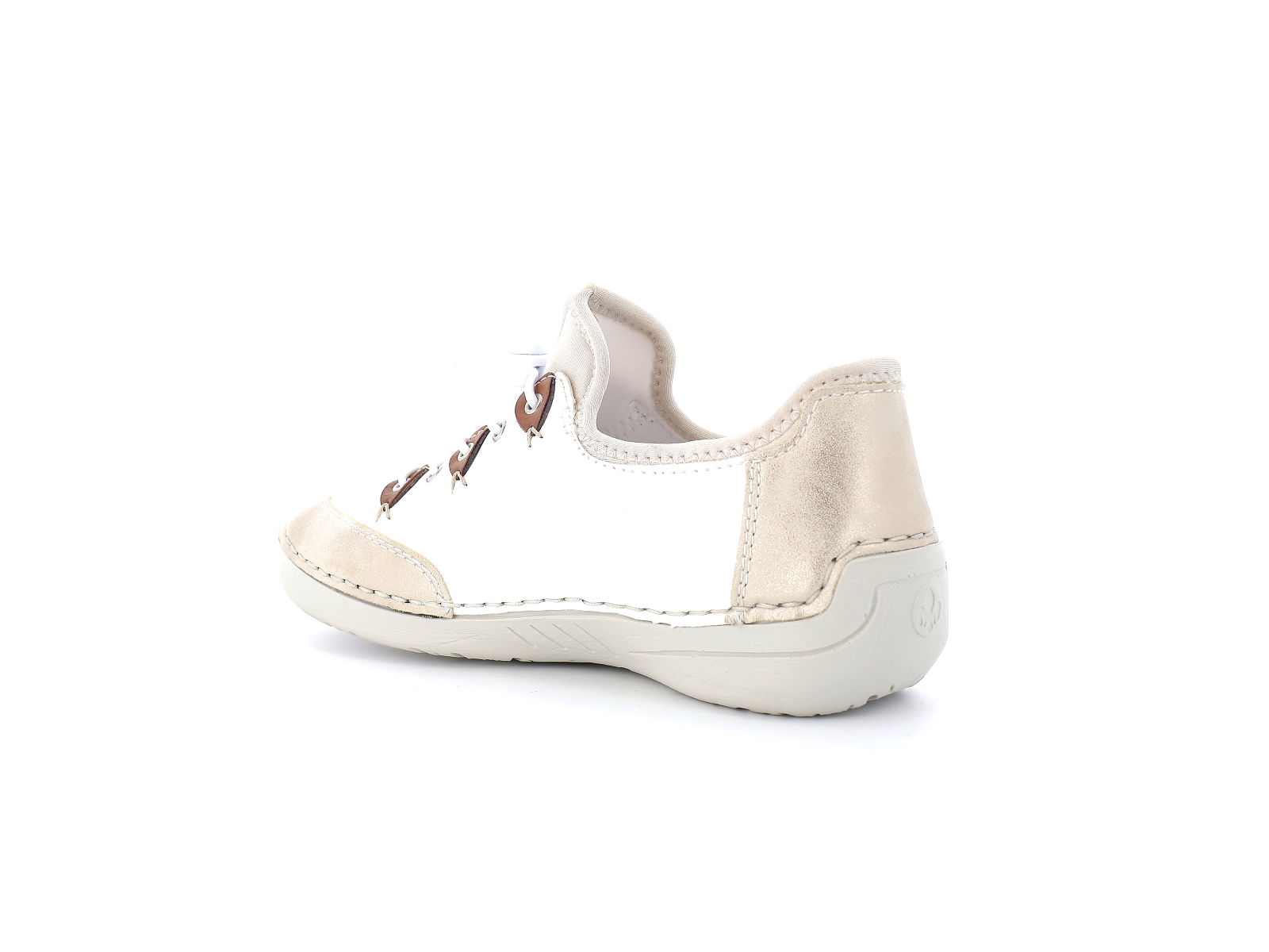 Rieker-52572 Synthétique Blanc Beige