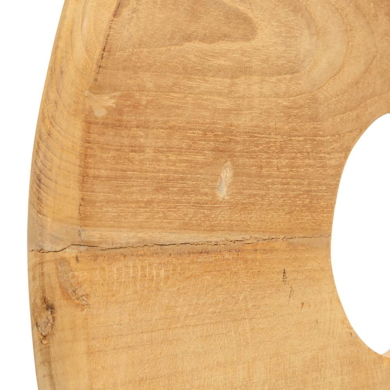 Bazar Bizar Disque en teak à poser L beige - 48x15x60 cm