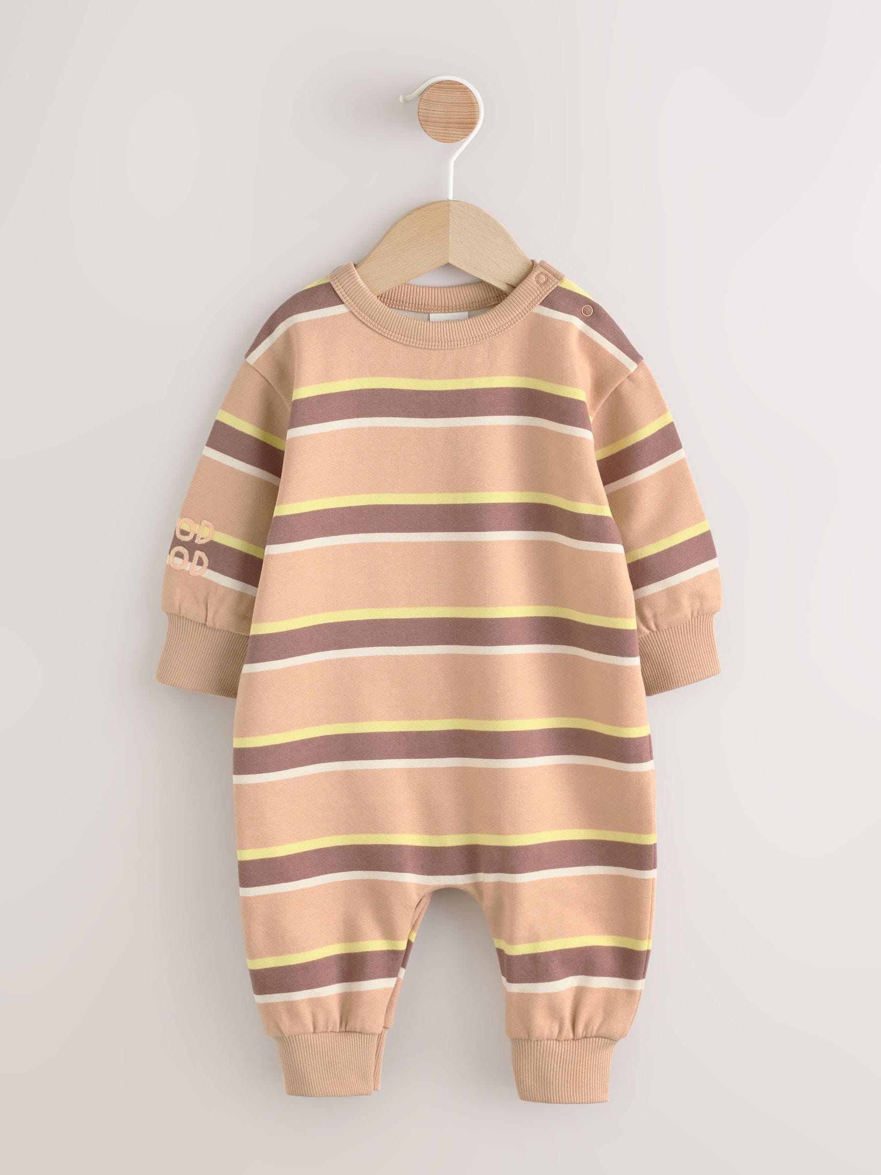 Roestbruin gestreept - Baby joggingromper (0mnd-3jr)
